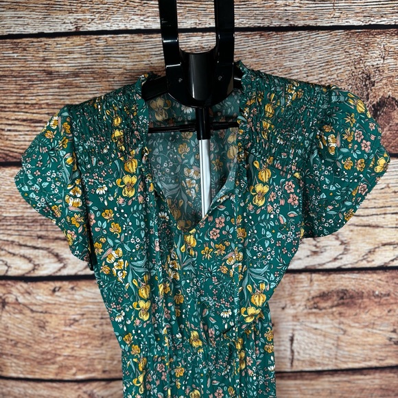 Kaileigh Teal Floral Mini Dress - Picture 4 of 10